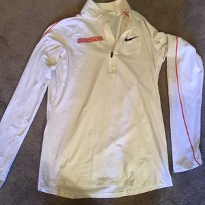 Nike Clemson Performance Half-ZIP Top in White